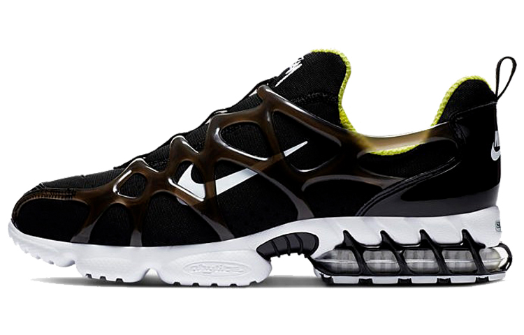 Stussy x Nike Air Kukini Spiridon Cage 2 outdoor trendy low-top running shoes for men and women, black and yellow