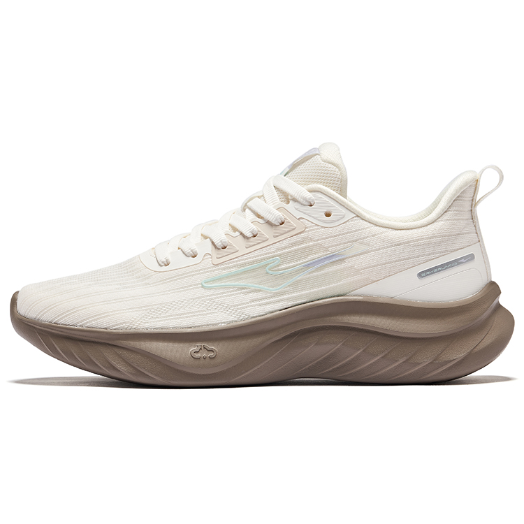 Erke Riding The Wind Cushioning Breathable Low top Running Shoes Women’s Beige Brown
