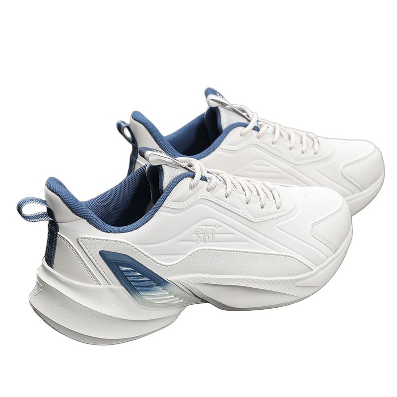 361° Cushioning Slip Resistant Abrasion Resistant Low top Running Shoes Men’s White Blue