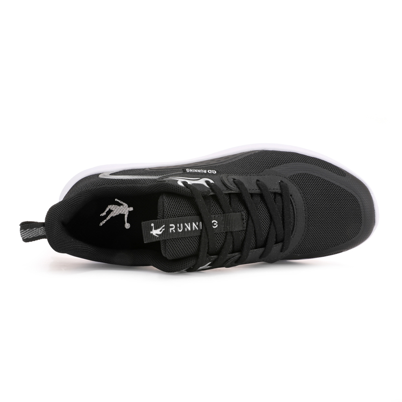 QIAODAN Cushioning Slip Resistant Abrasion Resistant Low top Casual Running Shoes Women’s Black White