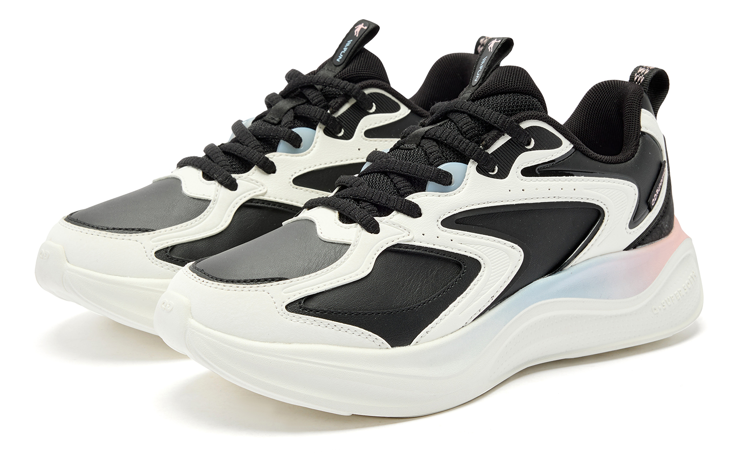 QIAODAN Slip Resistant Abrasion Resistant Low top Q COZY SOFT Running Shoes Women’s Black White
