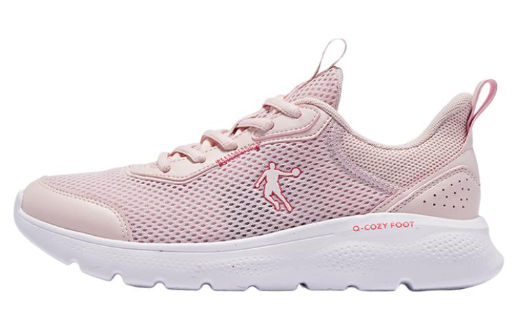 QIAODAN Slip Resistant, Abrasion Resistant, Breathable Low top Running Shoes Women’s Pink White