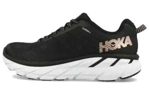 HOKA ONE ONE Clifton 6 Running Shoes Women's Low Top Black/White