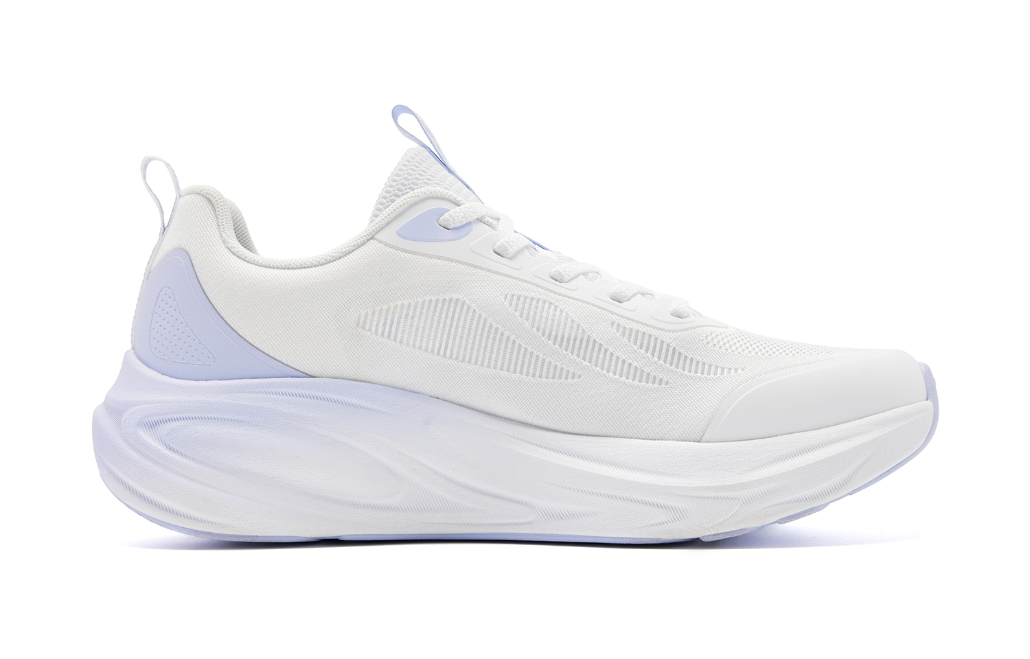QIAODAN Cushioning Slip Resistant Abrasion Resistant Low top Casual Running Shoes Women’s White Purple