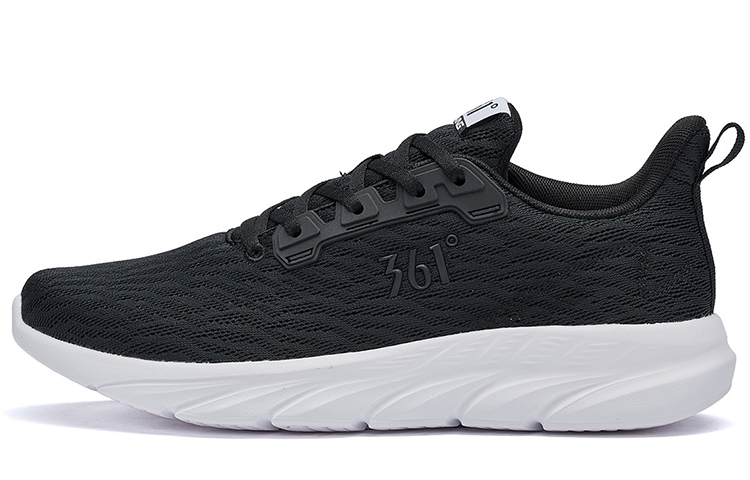 361° Cushioning Abrasion Resistant Cushioning, Wear Resistant Low top Running Shoes Men’s Black White