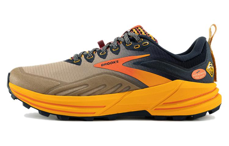 Brooks Cascadia 16 Comfortable And Trendy Cushioning, Wear Resistant Low top Running Shoes Men’s Brown Orange