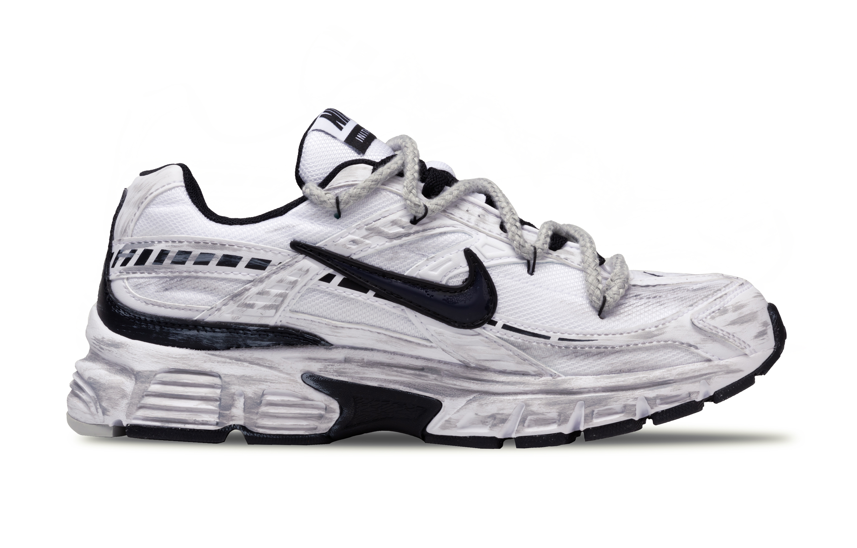 Nike Initiator Slip Resistant Low top Running Shoes Men’s White Gray