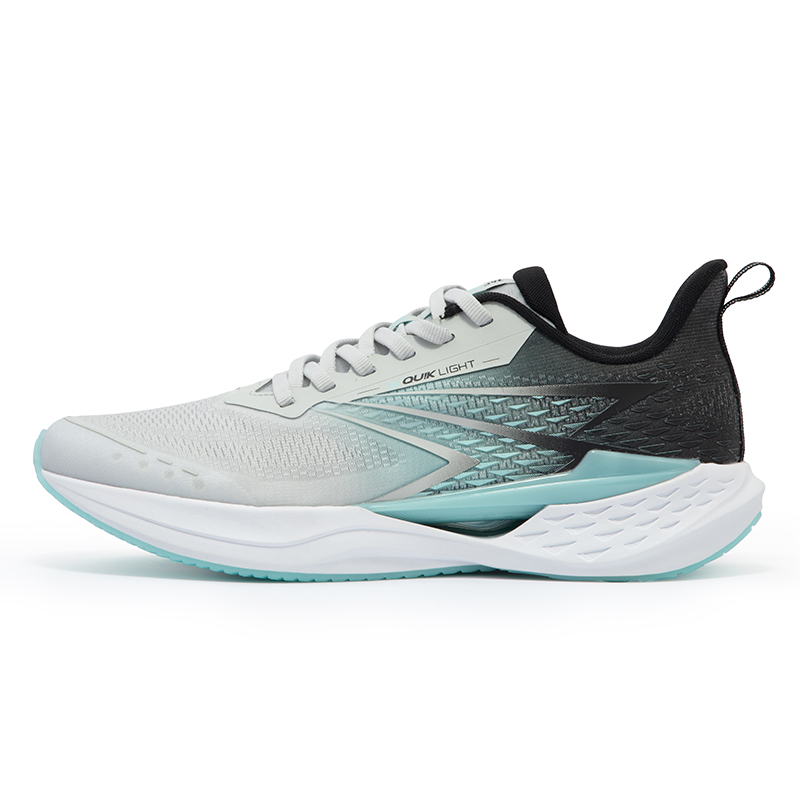361° FlyFish Cushioning Slip Resistant Breathable Lightweight Low top Running Shoes Men’s Gray Green Black