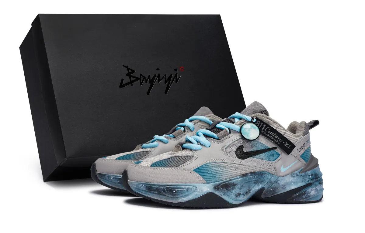 Nike M2K Tekno SP 811 Manufacturing, Insomnia Blue, Special Shoe Box Abrasion Resistant Abrasion Resistant Low top