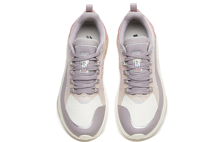 Anta Textile, TPU Cushioning Slip Resistant Abrasion Resistant Breathable Low top Running Shoes Women’s Gray White