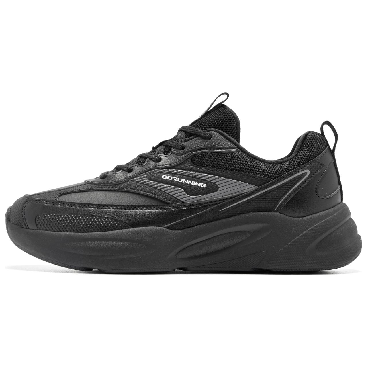 QIAODAN Slip Resistant Abrasion Resistant Slip Resistant Abrasion Resistant Low top Running Shoes Women’s Black Gray