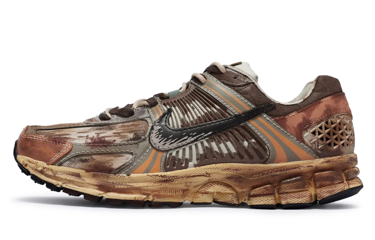 Nike Zoom Vomero 5 Low top Running Shoes Men's Brown Yellow Orange