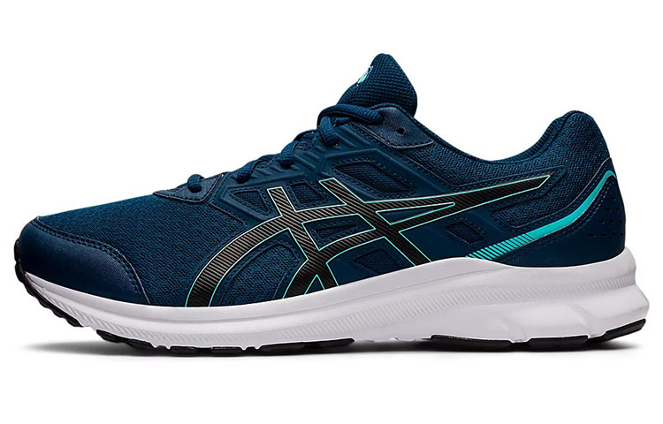 ASICS Jolt 3 Sports Abrasion Resistant Low top Running Shoes Men's Blue Black 4E Width