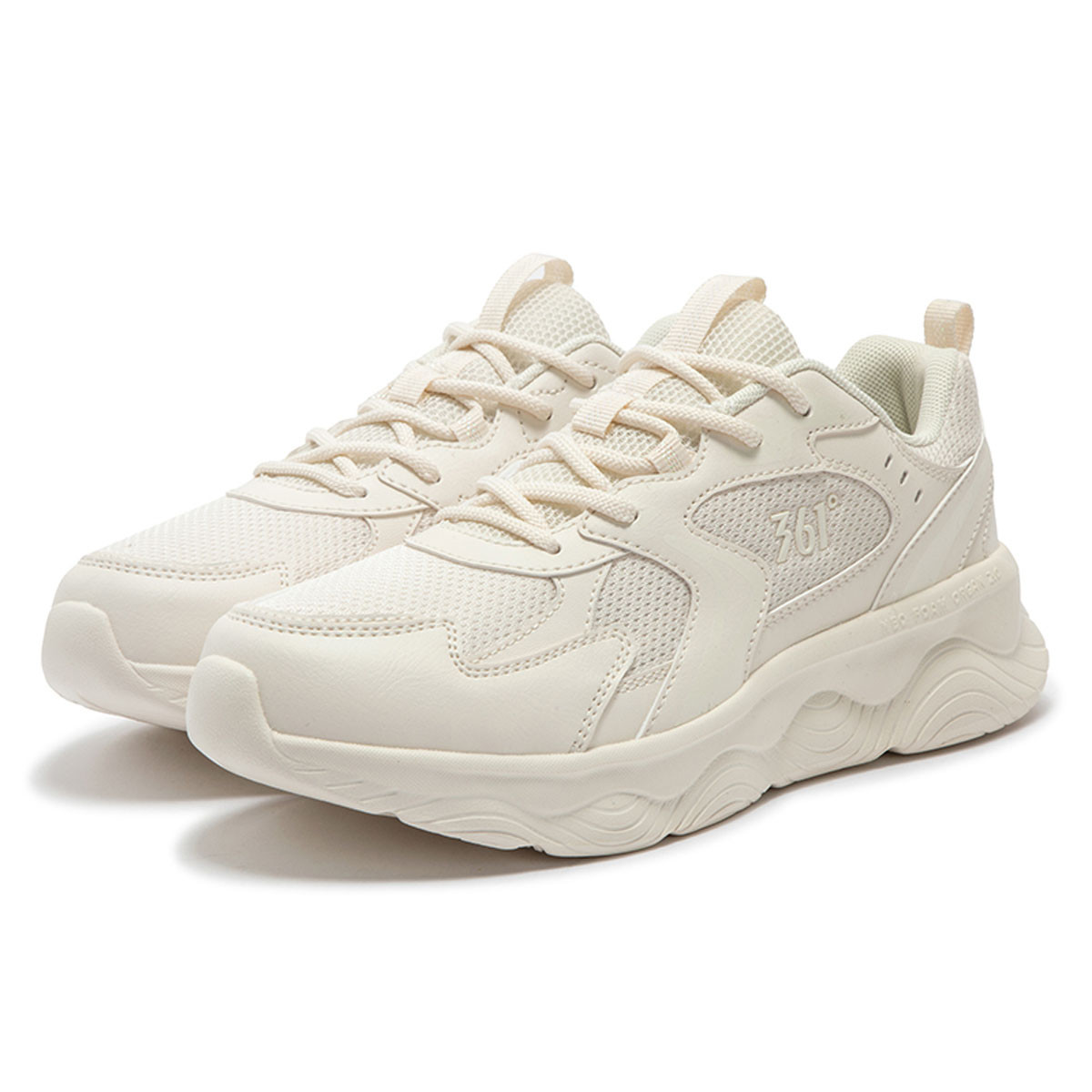 361° Cushioning Slip Resistant Abrasion Resistant Low top Casual Running Shoes Women’s Ecru