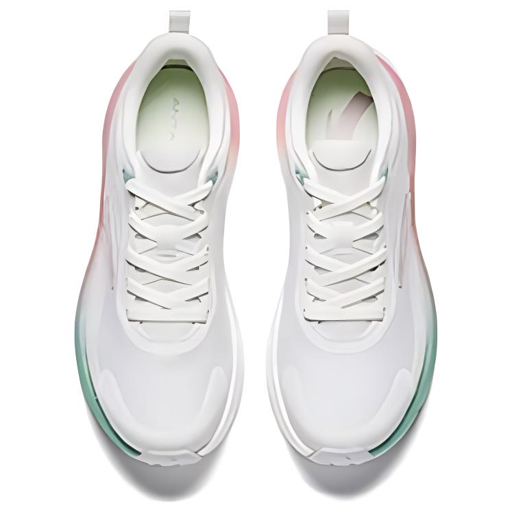 Anta Light Cloud Slip Resistant Abrasion Resistant Low top Casual Running Shoes Women’s White Pink Green