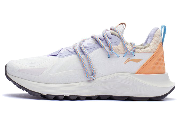 Li Ning Cloud Shield PLUS Abrasion Resistant Breathable Low top Running Shoes Women’s Mist White