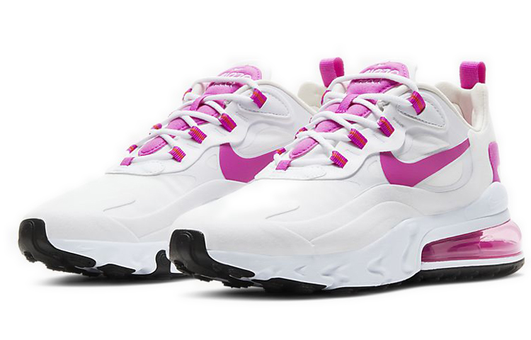 Женские кроссовки Nike Air Max 270 (бело-розовые) — фото 3