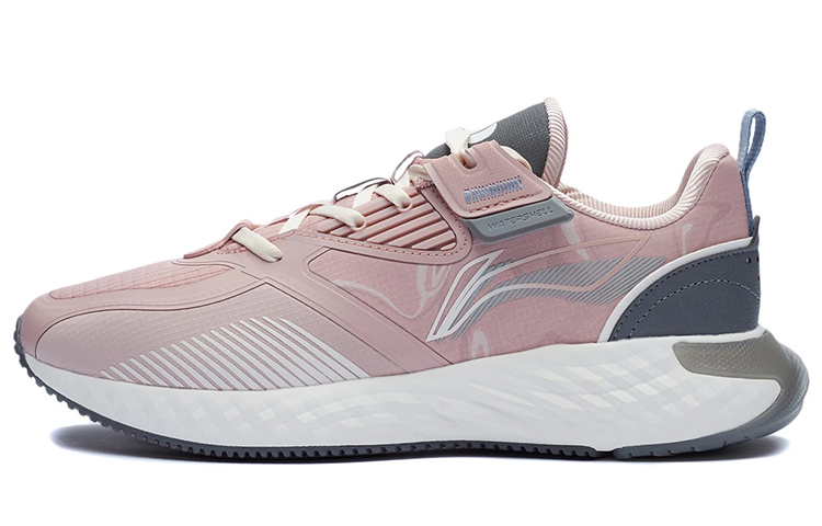 Li Ning Cloud Shield Cushioning Slip Resistant Abrasion Resistant Low top Running Shoes Women's Rose Pink