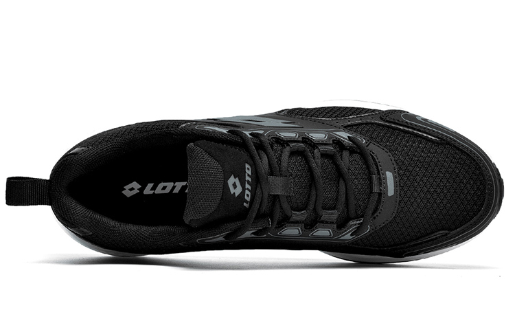 LOTTO Cushioning Slip Resistant Abrasion Resistant Breathable Low top Running Shoes Women’s Black White