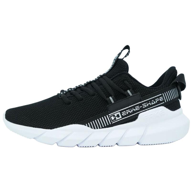 Erke Slip Resistant Abrasion Resistant Slip Resistant Abrasion Resistant Low top Casual Running Shoes Men’s Black White
