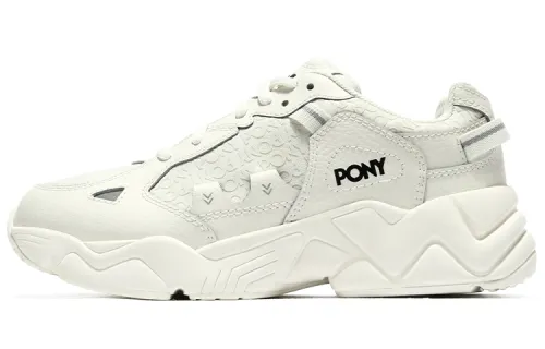 Pony Slip Resistant And Abrasion Resistant Coverage Low top Chunky Sneakers Men's White