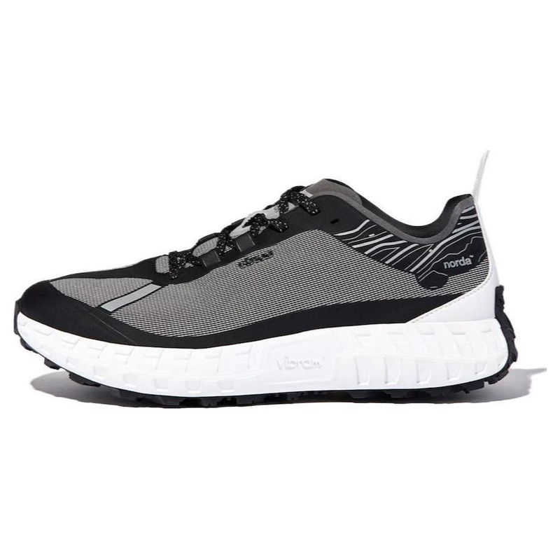 NORDA 001 Lace Up Fabric Abrasion Resistant Low top Running Shoes Women’s Gray Black
