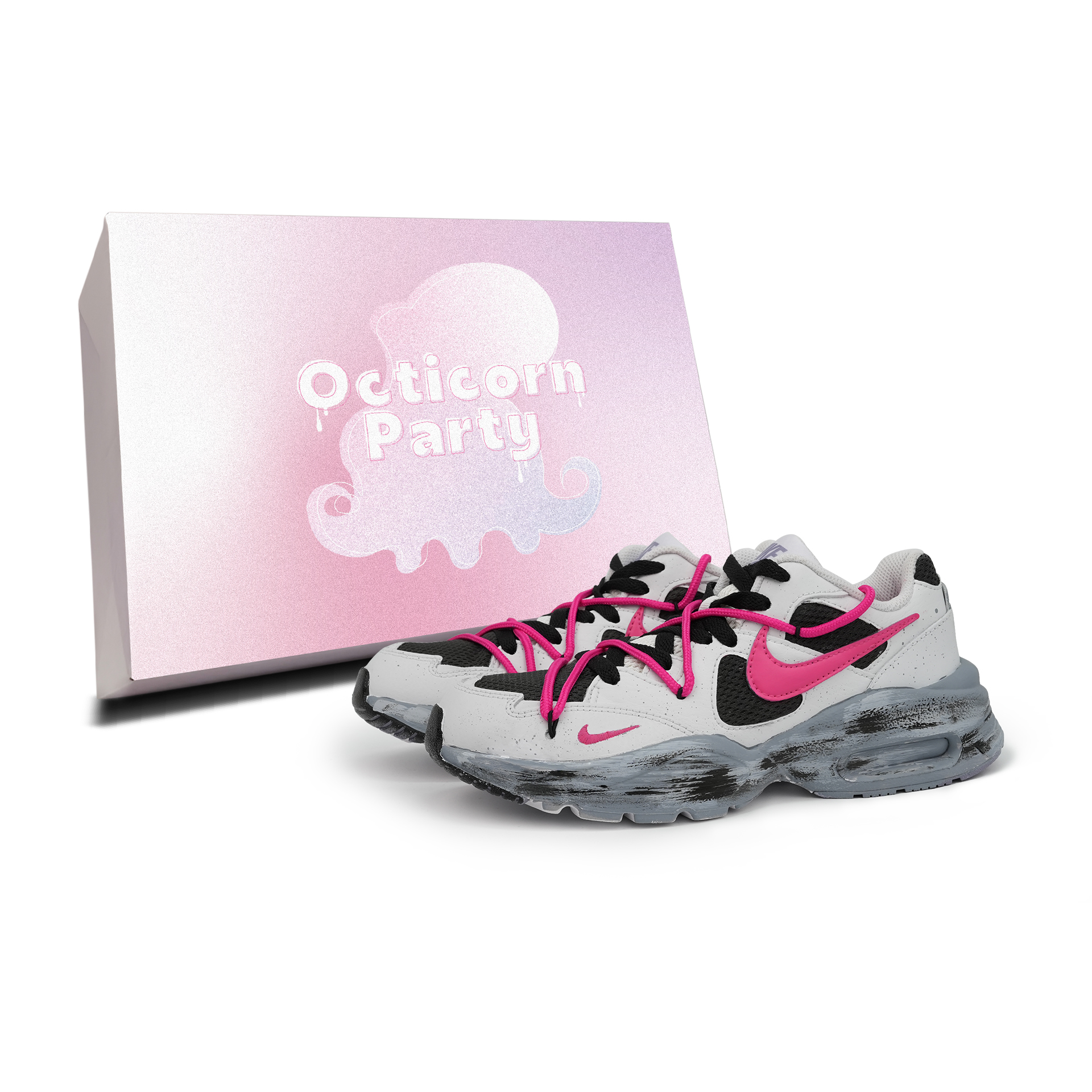 Nike Air Max Fusion Cushioning Abrasion Resistant Breathable Low top Running Shoes Women’s Gray