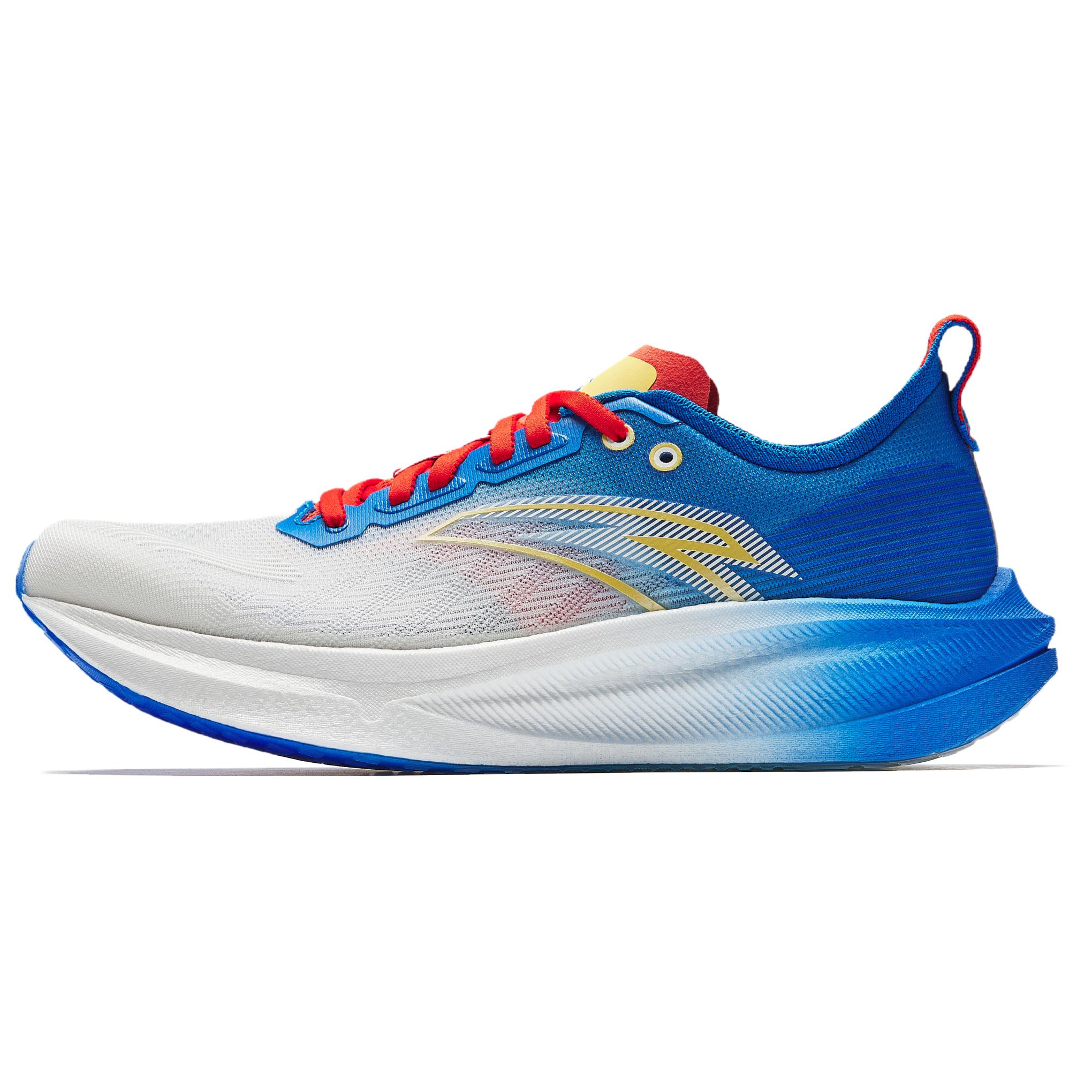 Anta Low top Carbon Plate, Nitrogen Technology Marathon Training Race Running Shoes Men’s White Red Blue