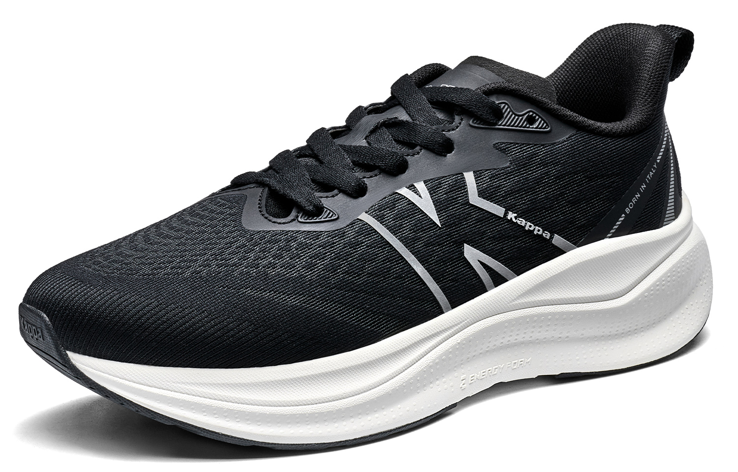 Kappa Abrasion Resistant Low top Casual Running Shoes Unisex Black