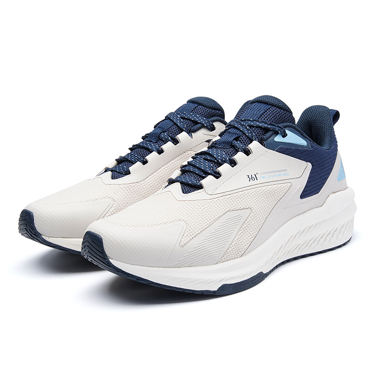 361° Comfortable Cushioning, Wear Resistant Low top Running Shoes Men’s Oat Milk Blue