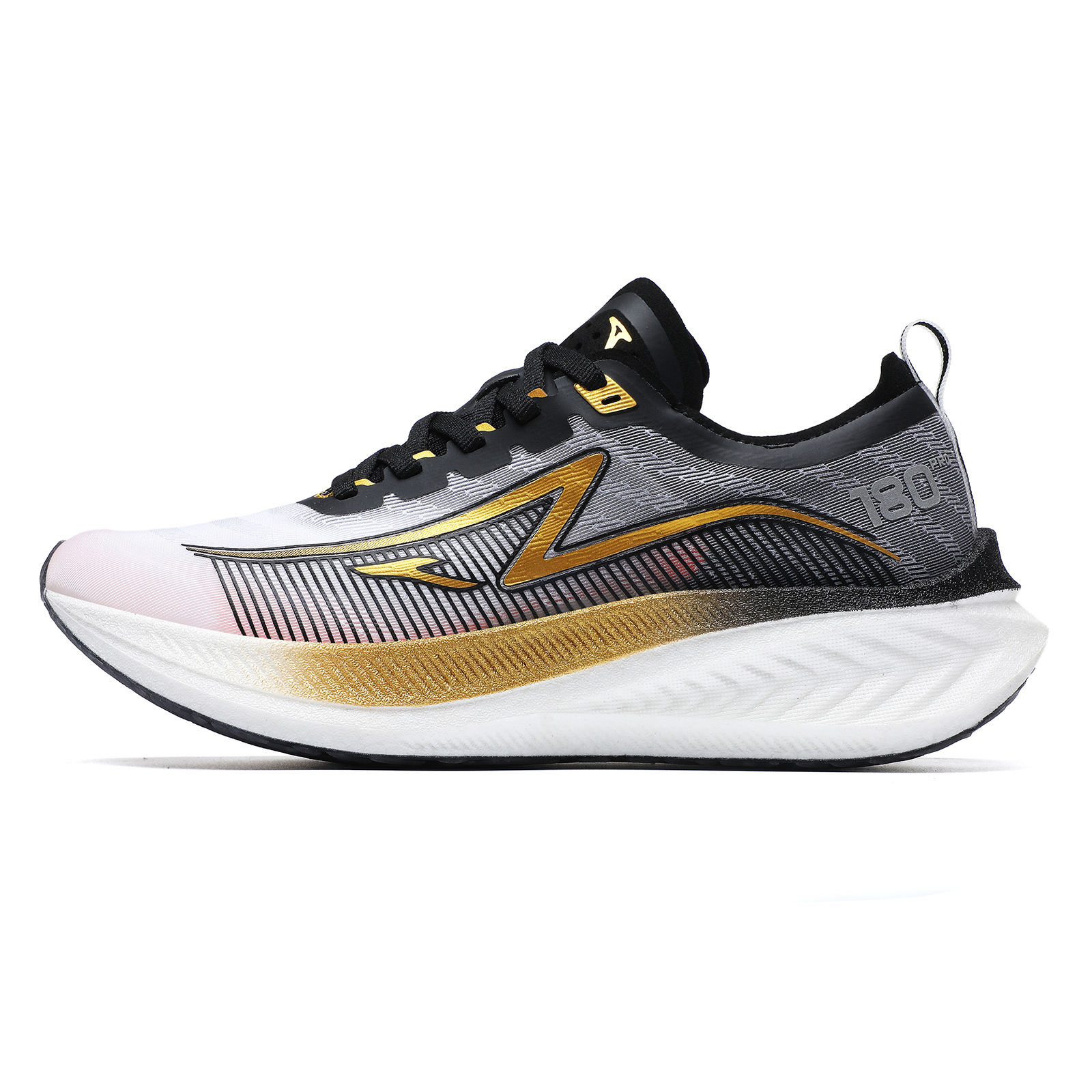 TREEPERI Cushioning Anti-Slip And Wear-Resistant Low-Top Marathon Running Shoes Unisex White Black