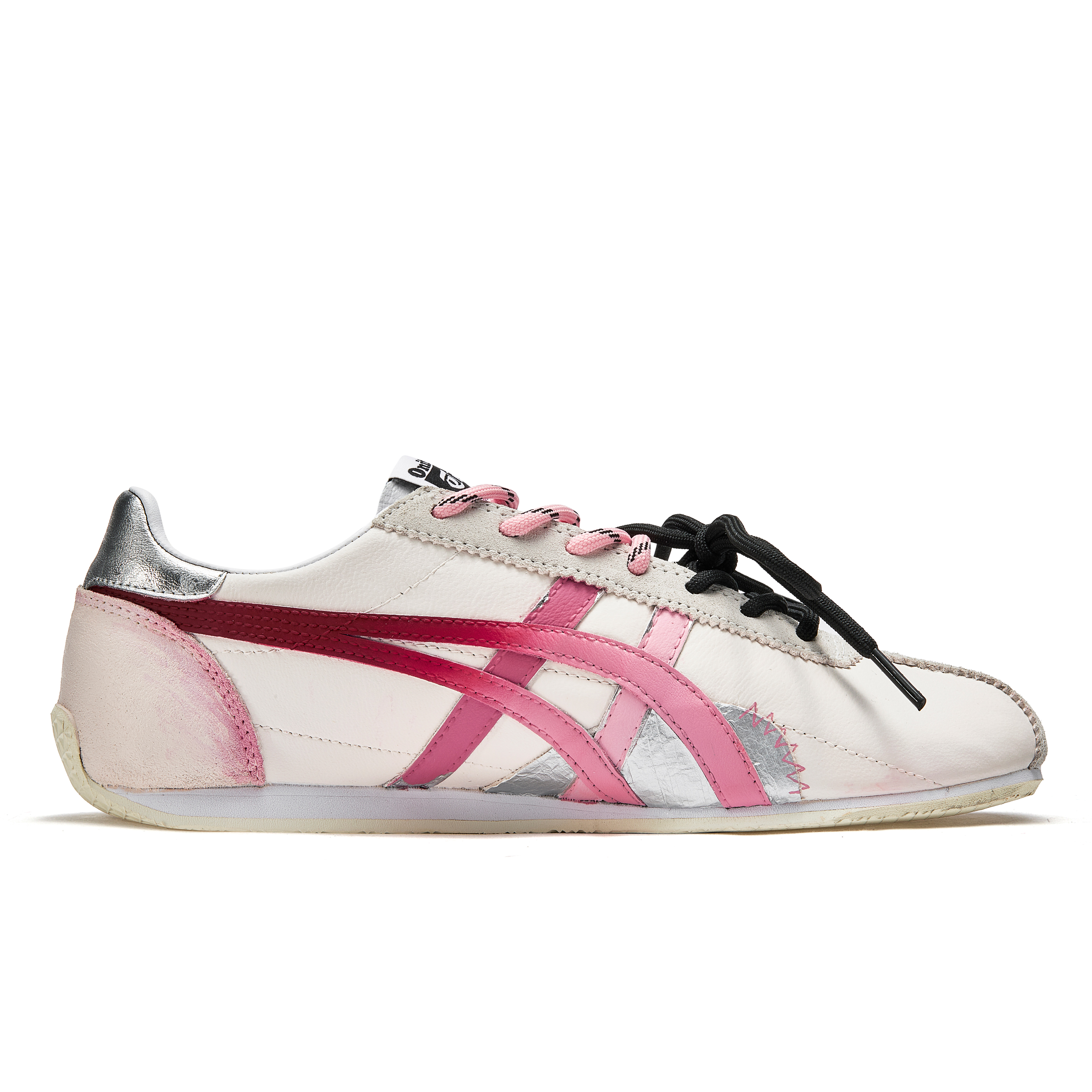 Onitsuka Tiger Runspark Slip Resistant Low top Running Shoes Unisex White Pink