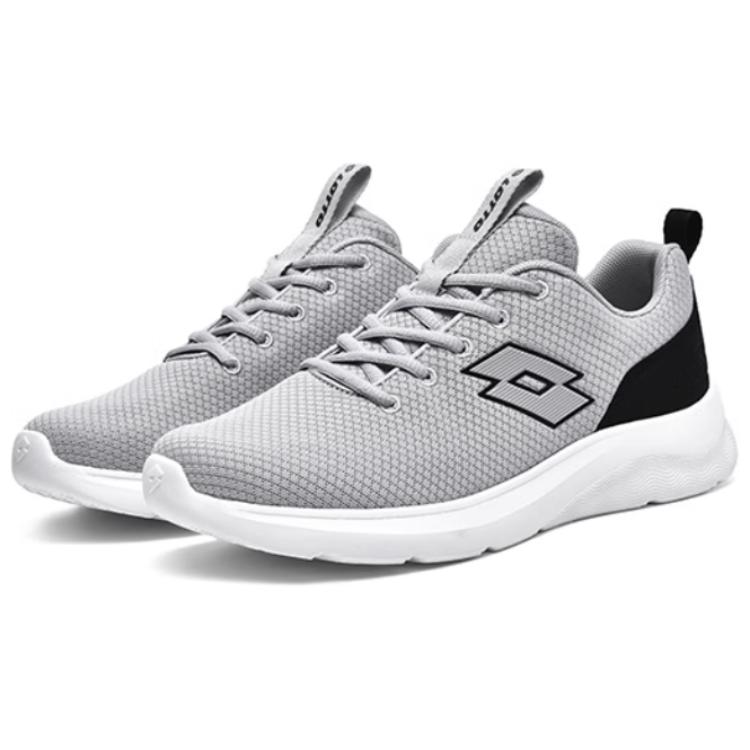 LOTTO Fabric Slip Resistant Abrasion Resistant Low top Running Shoes Unisex Gray