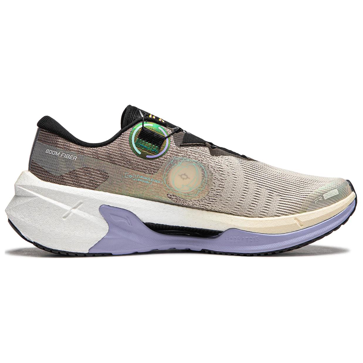 Li Ning Furious Rider 7.0 PRO V2 Running Shoes Men’s Low Top Rock White Gray/Tree Gray Brown