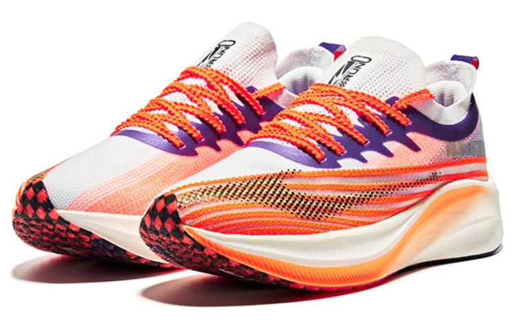 Erke Soft And Comfortable Slip Resistant, Abrasion Resistant, Rebound Low top Running Shoes Women’s Orange Purple