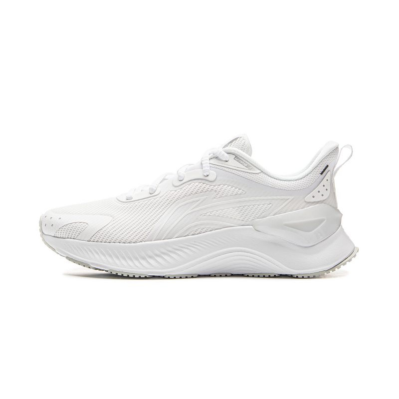 Li Ning Cushioning Slip Resistant Abrasion Resistant Low top Casual Running Shoes Women’s Standard White