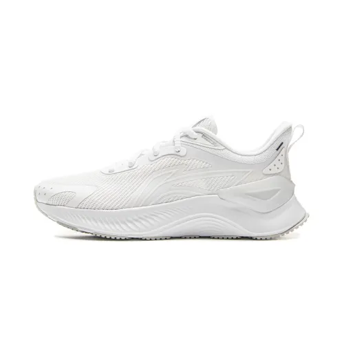 Li Ning Cushioning Slip Resistant Abrasion Resistant Low top Casual Running Shoes Women's Standard White