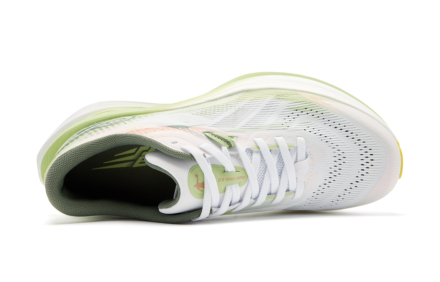 QIAODAN Phantom 2.0 Running Shoes Men’s Low Top Jordan White Cynara Scolymus Green