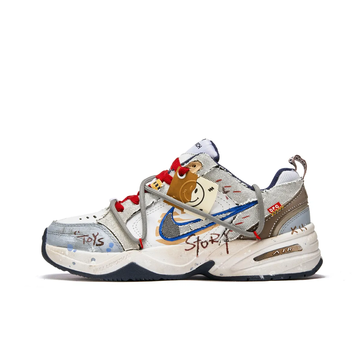 Nike Air Monarch 4 Low top Chunky Sneakers Unisex Blue White Brown