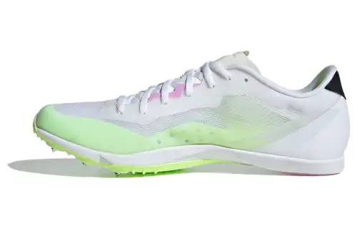 Adidas Originals Synthetic Leather Slip Resistant Abrasion Resistant Low top Sprint Running Shoes Unisex White Green