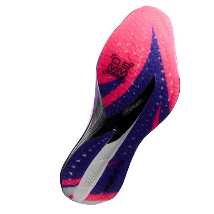 Anta C202 6.0 PRO Low top Carbon Plate Long Distance Running Sprint Running Shoes Women’s White Red Purple