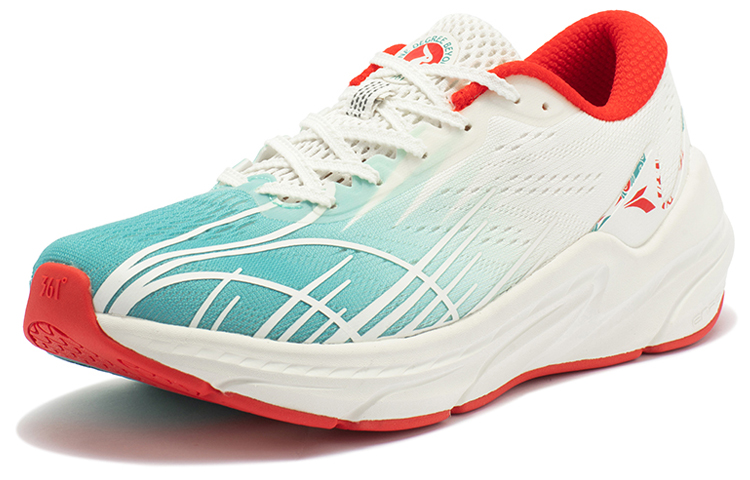 361° Fei Ren Running Shoes Women’s Low Top Feather White/Glaze Celadon Green