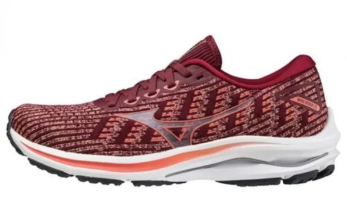 Mizuno Wave Rider 25 Waveknit Comfortable Abrasion Resistant Low top Running Shoes Women's Red