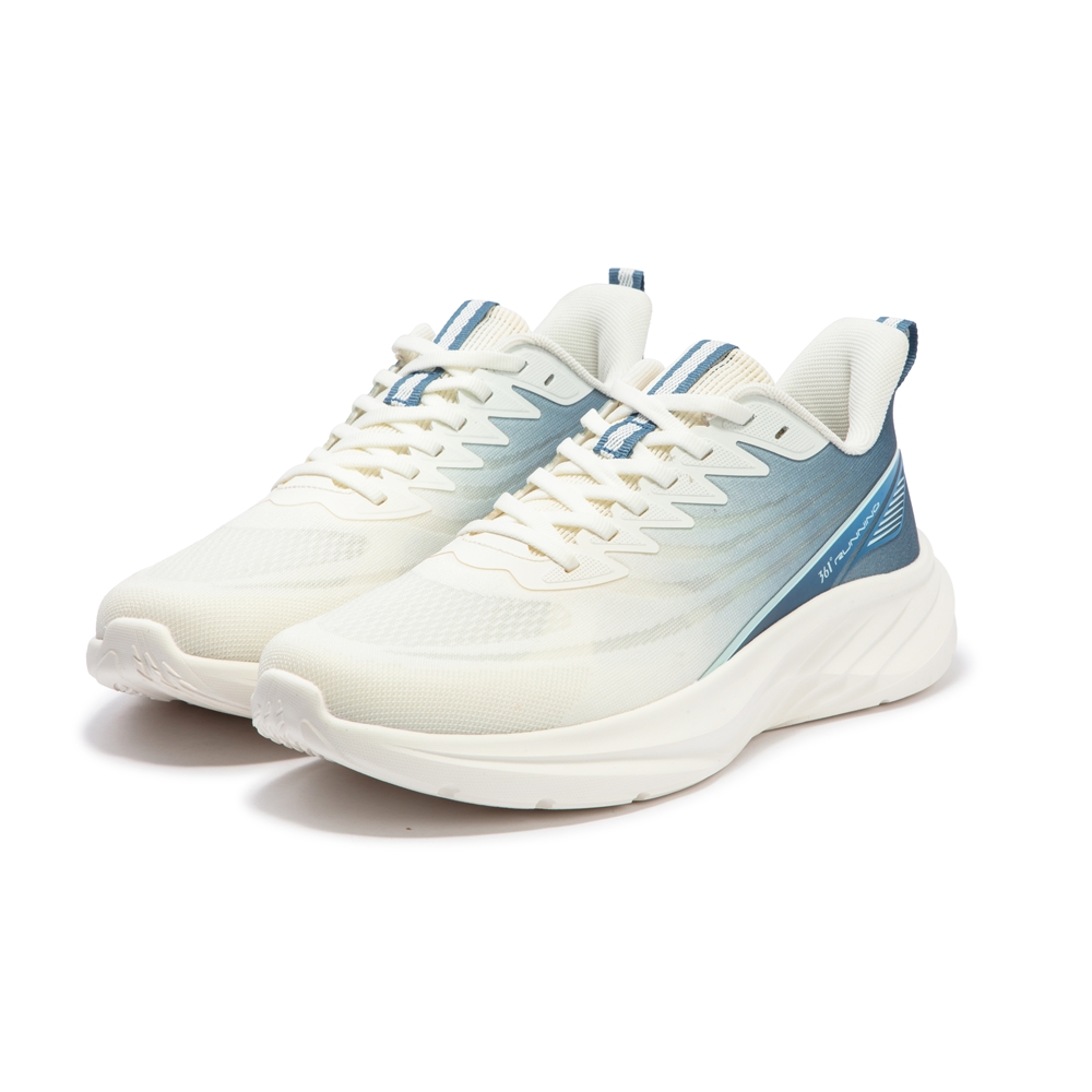 361° Cushioning Slip Resistant Abrasion Resistant Low top Running Shoes Men’s White Blue