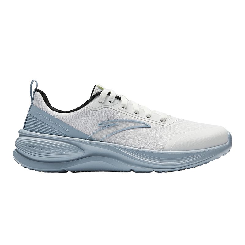 Anta Cushioning Slip Resistant Breathable Lightweight Low top Training Sprint Running Shoes Men’s White Blue