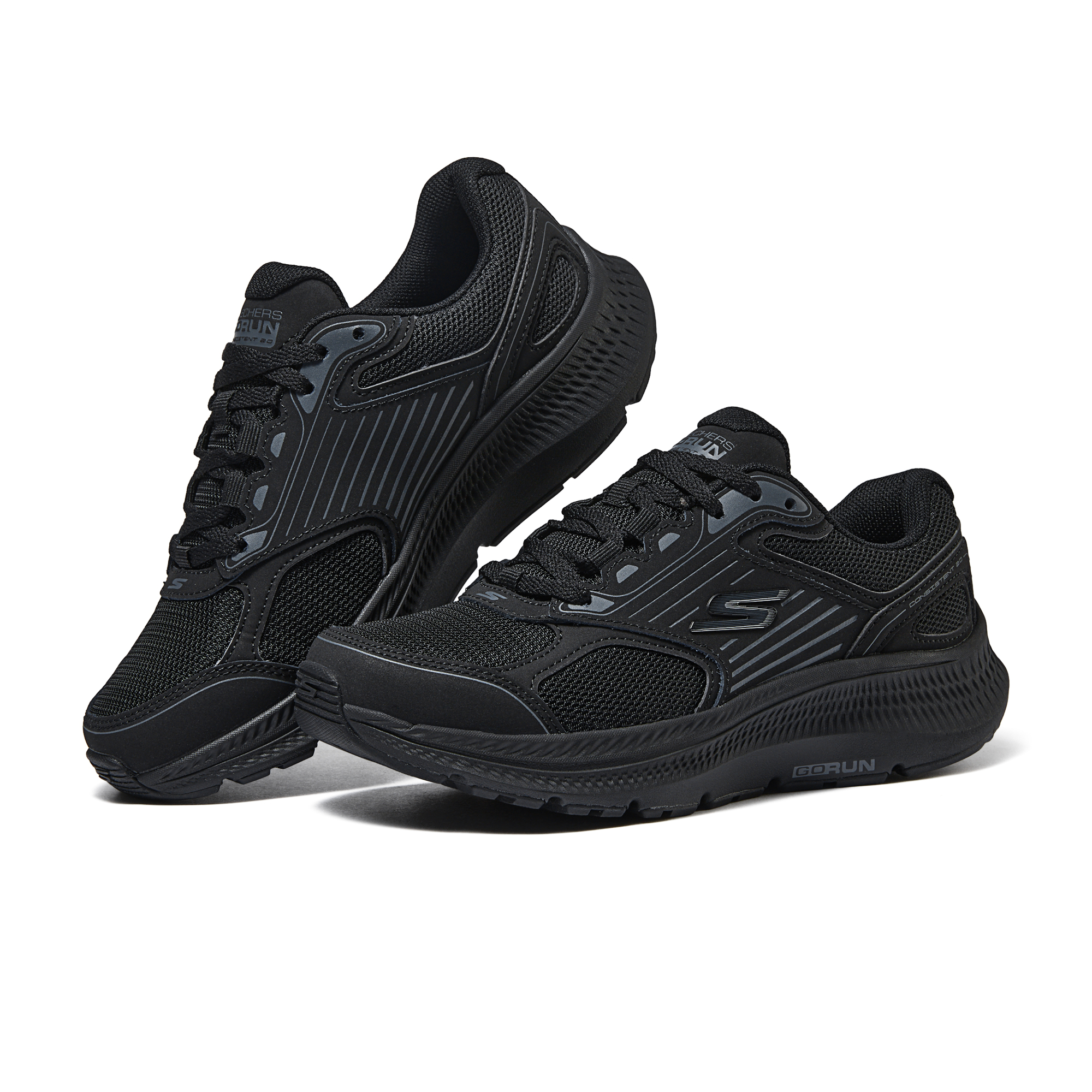 Skechers Cushioning, Wear Resistant Low top Running Shoes Women’s All Black