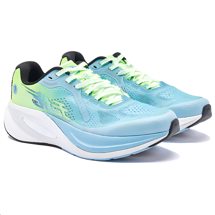 QIAODAN Mugen PRO Running Shoes Men’s Low Top Rain Wave Blue/Flying Shadow Green
