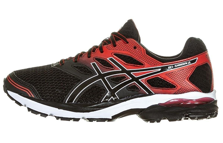 Asics Gel Shogun 2 Comfortable Abrasion Resistant Low top Running Shoes Men's Black Orange