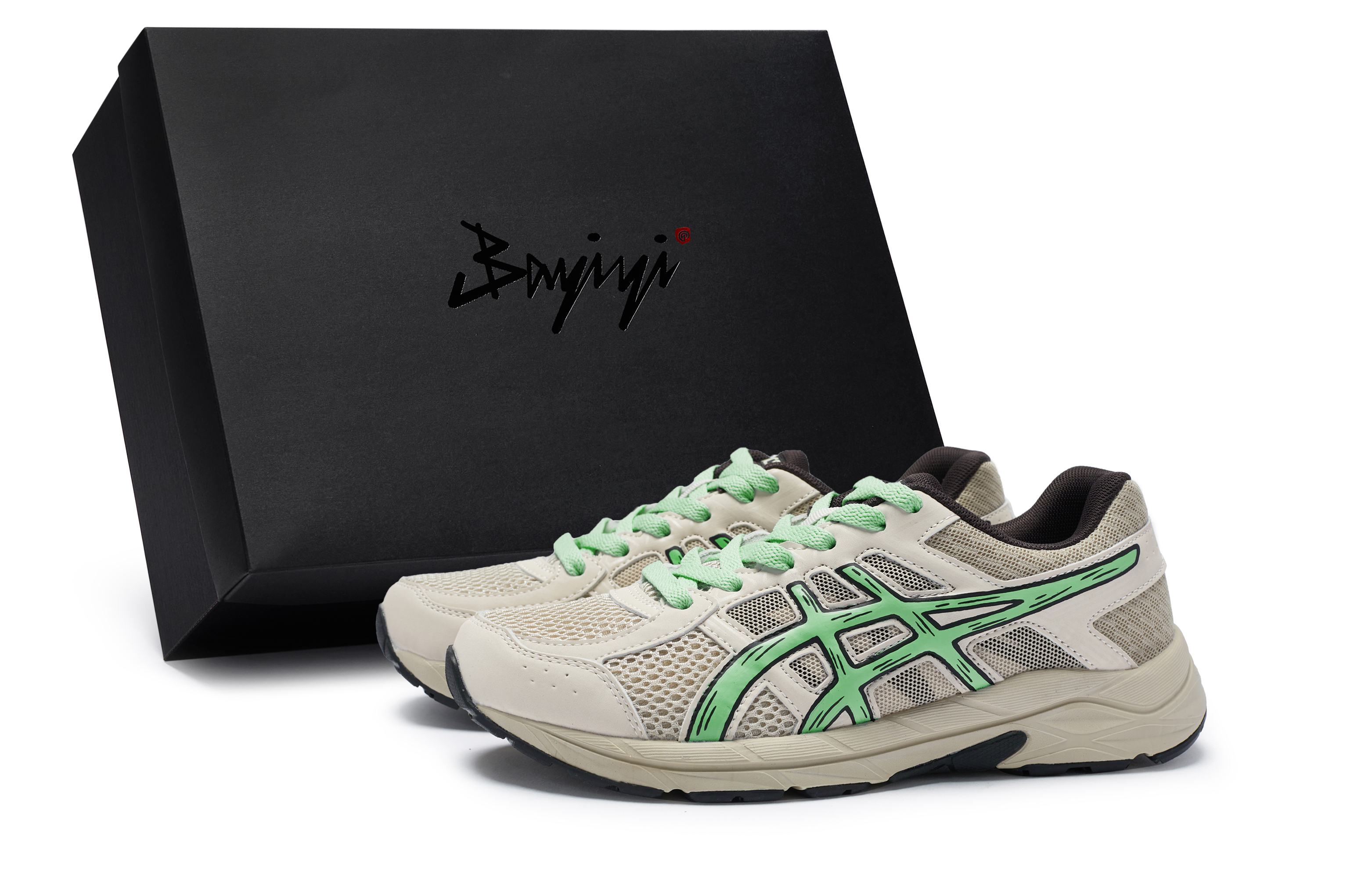 Asics Gel Contend 4 Slip Resistant Abrasion Resistant Low top Running Shoes Men's Gray Green