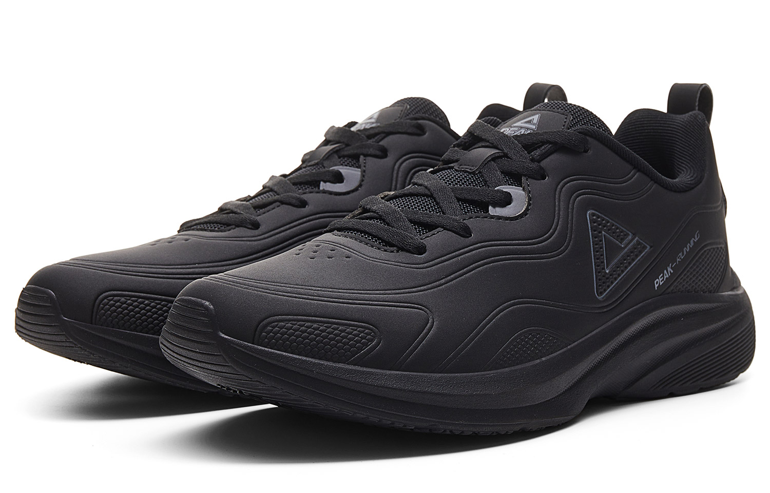 PEAK Cushioning Coverage Rebound Abrasion Resistant Lightweight Slip Resistant Low top Casual Running Shoes Men’s Black